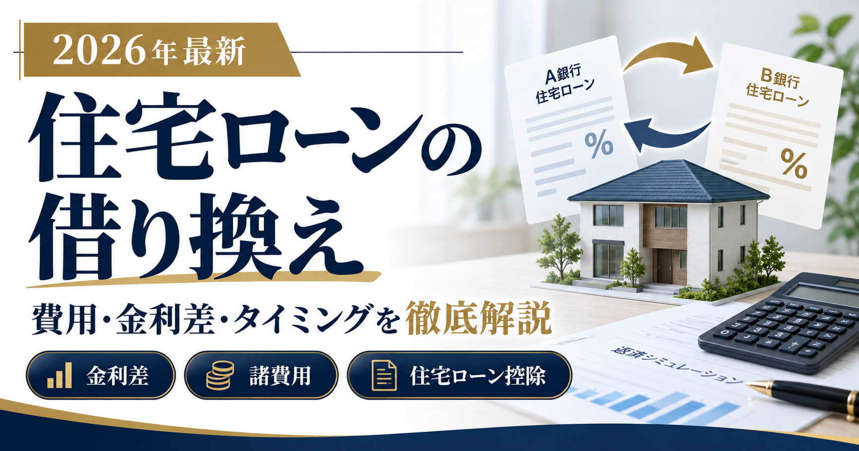 2026年最新の住宅ローン借り換え 費用・金利差・タイミングを解説